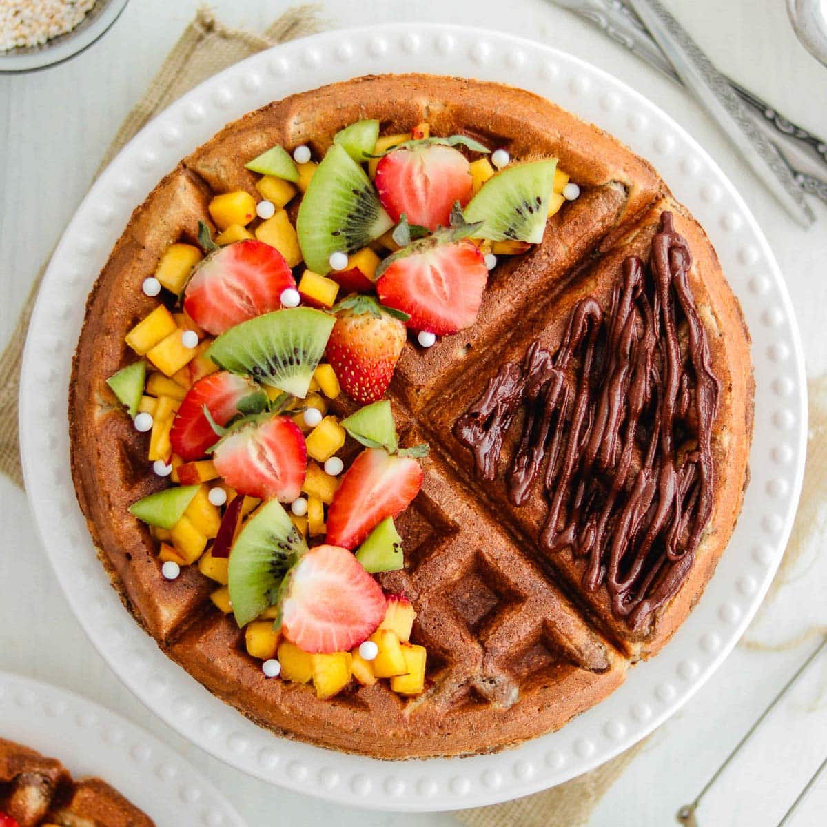 Waffles de Avena Veganos (GlutenFree) Happy Vegannie