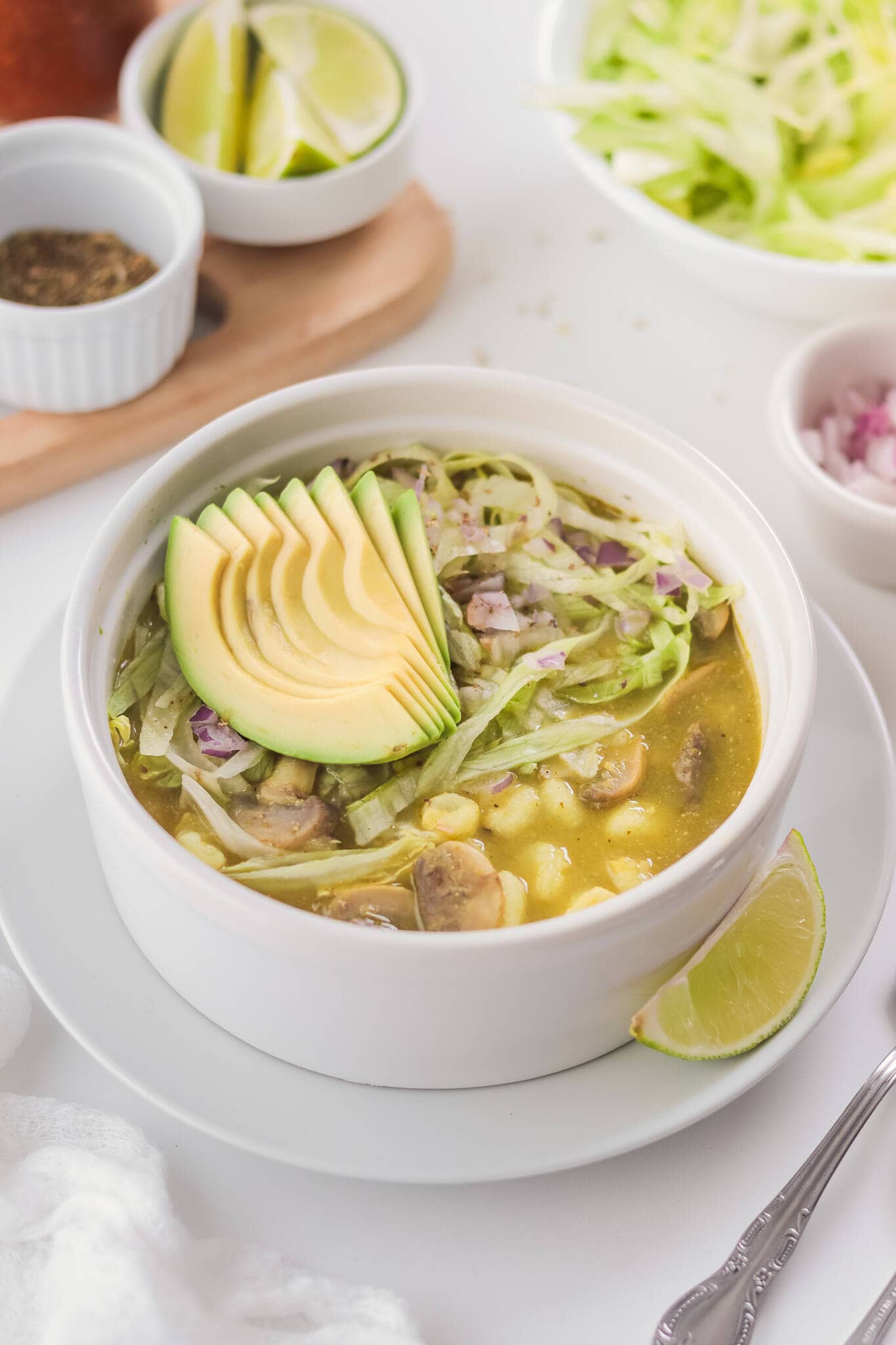 Vegan green pozole