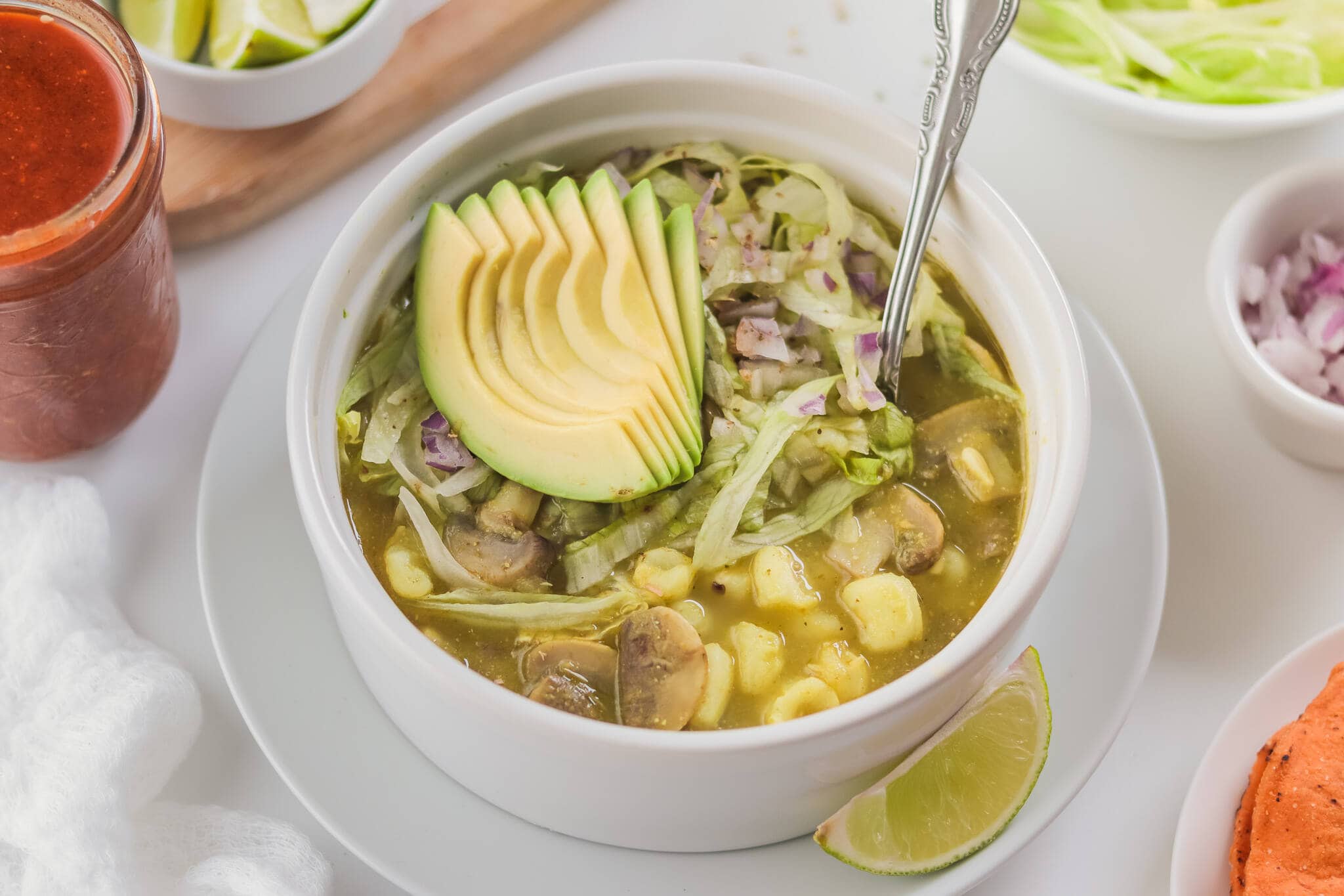 Vegan green pozole