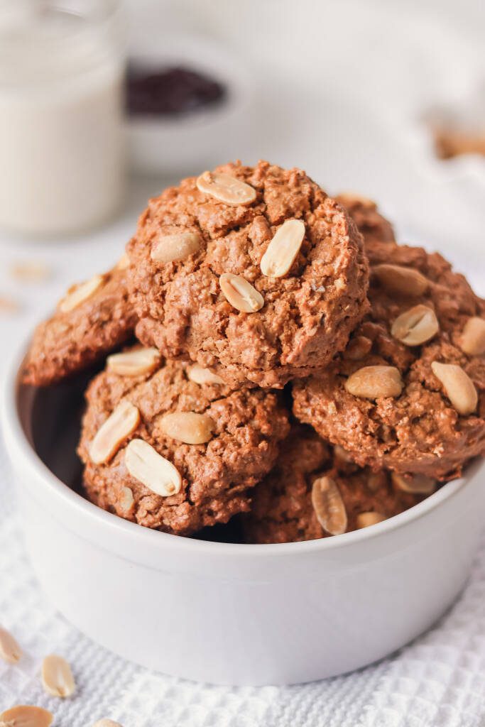 Vegan Oatmeal and Peanut Butter Cookies
