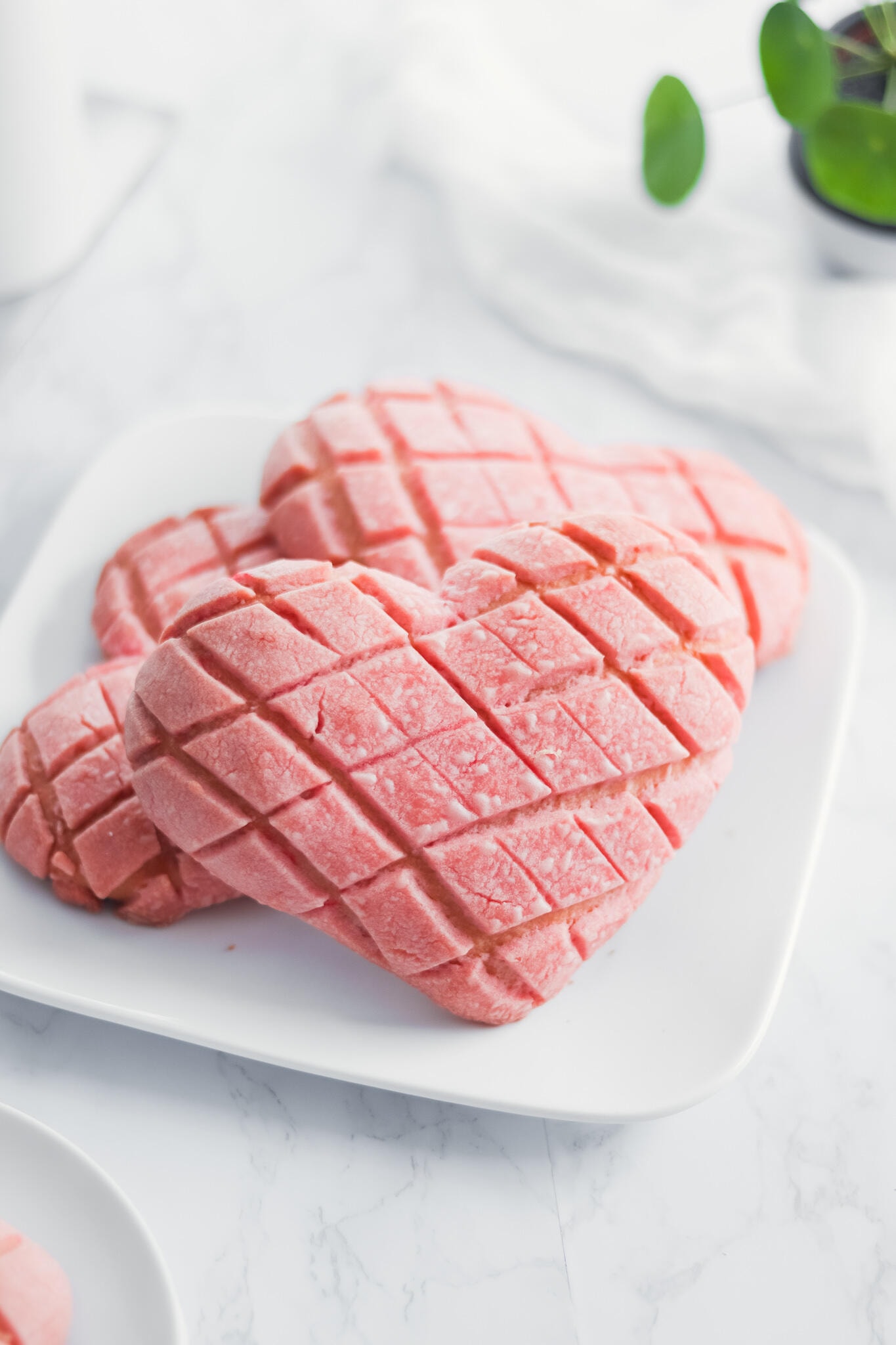 Vegan Heart-Shaped Conchas