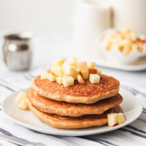 pancakes veganos de lentejas y avena