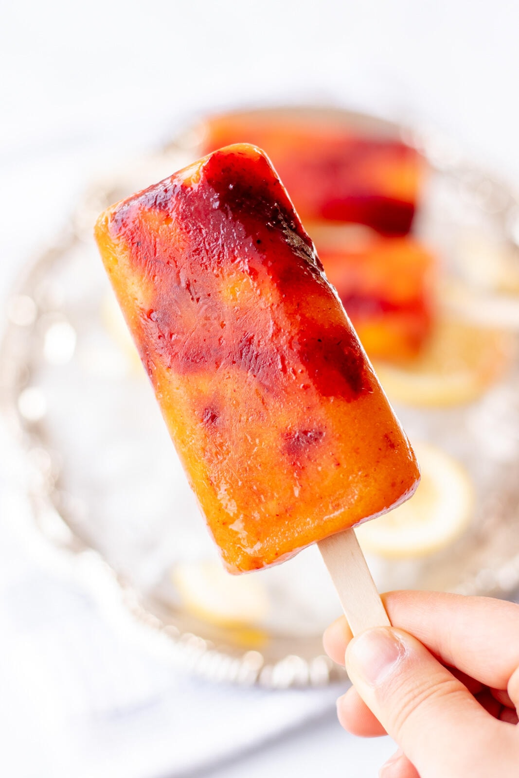 Mango Popsicles with Chamoy