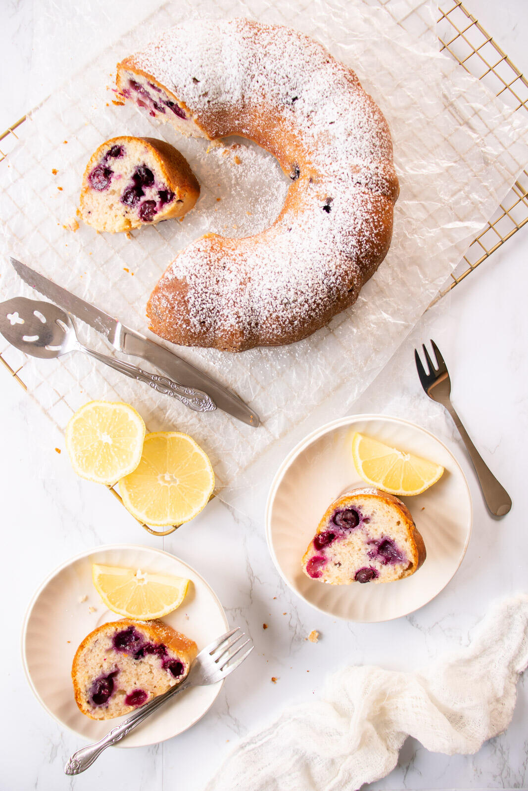 Vegan Lemon Blueberry Bundt Cake Recipe