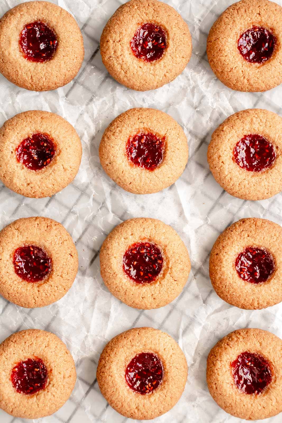 vegan gluten-free thumbprint cookies