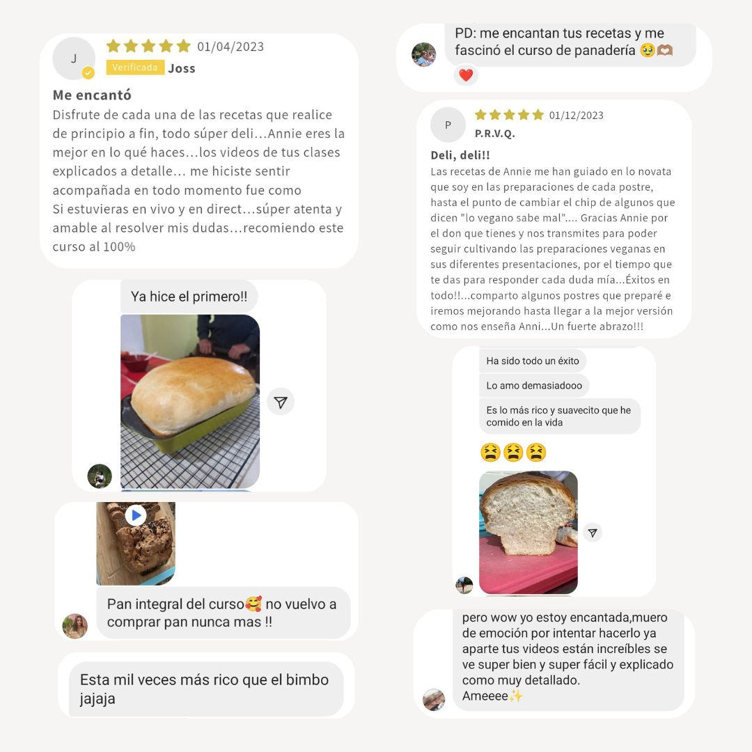 Testimonials Curso Panadería